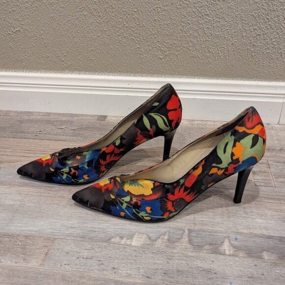 J. Renee Pointed-Toe Heels – Multicolor Floral – Size 8.5M - Picture 3 of 7